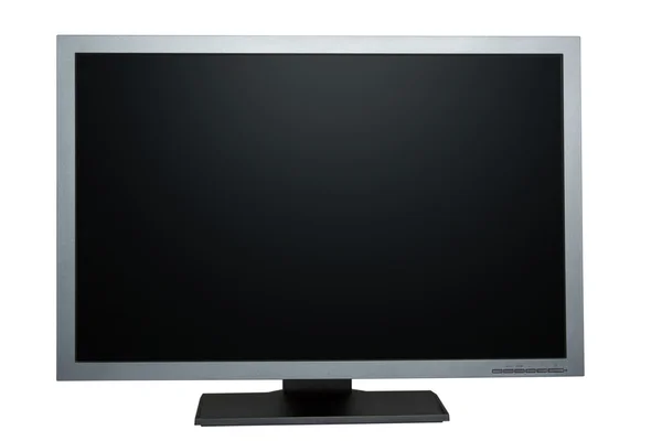 Płaski monitor tft czarny — Zdjęcie stockowe