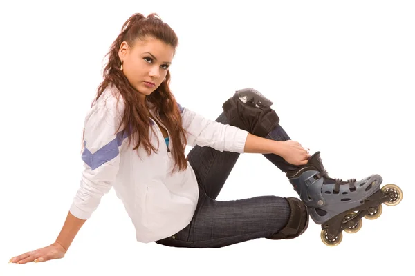 Woman on roller skates — Stock Photo, Image