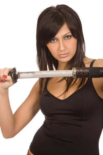 Mulher com espada — Fotografia de Stock