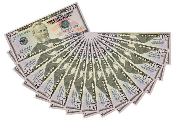 Fifty dollars banknotes — Stock Photo, Image