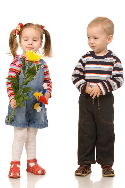 Хлопчик і дівчинка — стокове фото