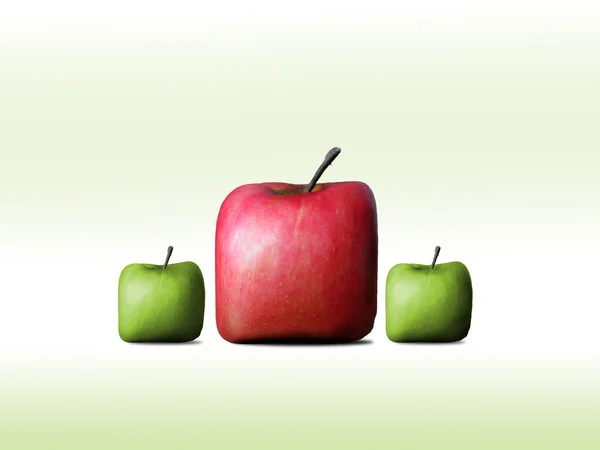 Kubik äpplen — Stockfoto