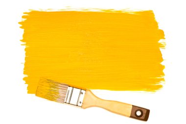sarı boya ve fırça