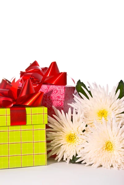 美丽的鲜花礼品盒 — 图库照片