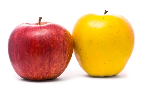 Świeże jabłka czerwony i żółty — Zdjęcie stockowe