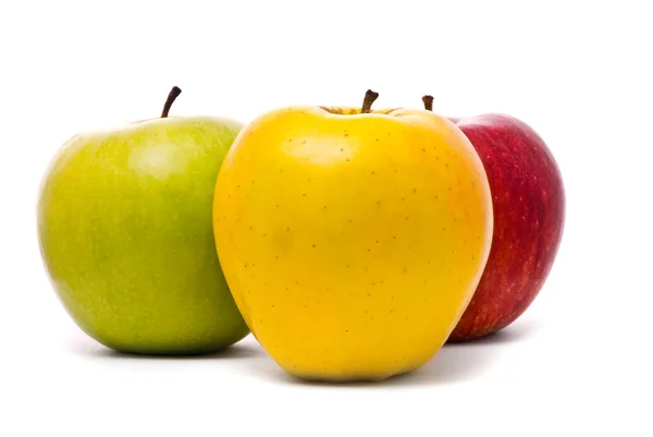 Red, yellow and green fresh apples — Stock Photo, Image