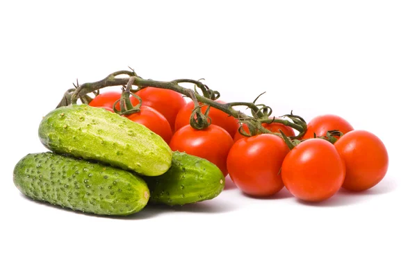 Tomates y pepinos frescos —  Fotos de Stock