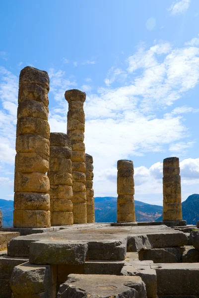 O templo de Apolo em Delphi, Grécia — Fotografia de Stock