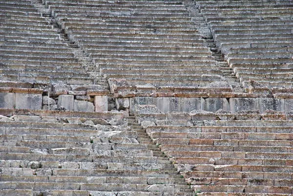 stock image Closeup view of Greek ancient theatre