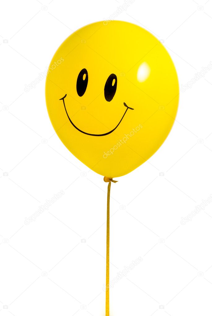Yellow balloon with smile