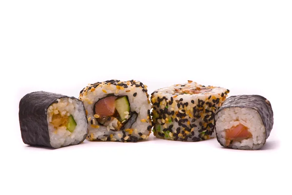 Sushi pe un fundal alb — Fotografie, imagine de stoc
