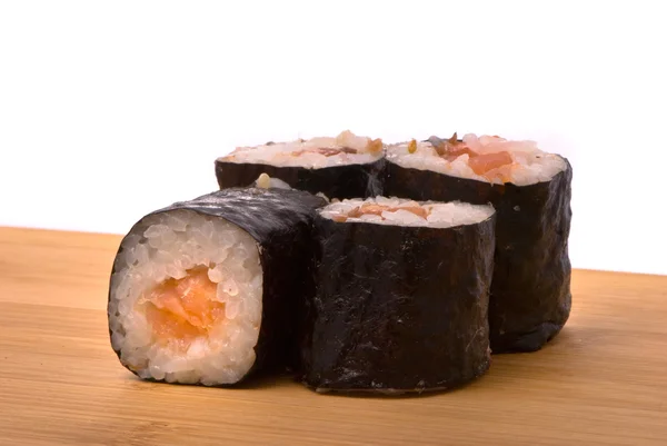 F の白い背景の上寿司 — ストック写真