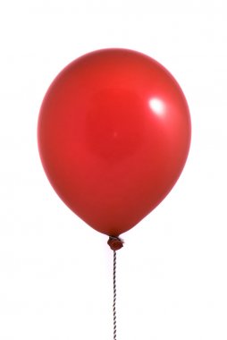 Red balloon on white background clipart