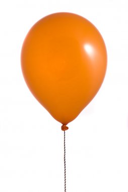 Orange balloon on white background clipart