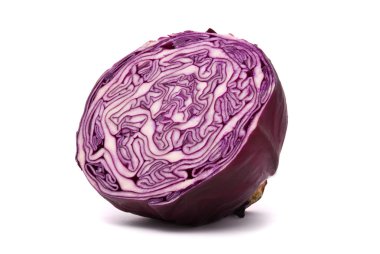 Red cabbage on a white background clipart