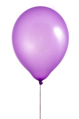 Purple balloon on white background clipart