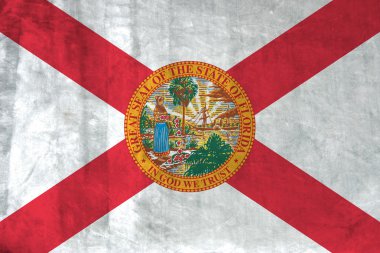 Grunge flag of Florida clipart