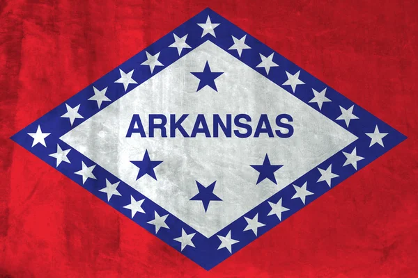 Arkansas Grunge bayrağı — Stok fotoğraf