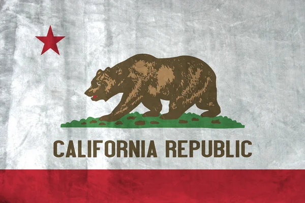 カリフォルニア州のグランジ旗 — ストック写真