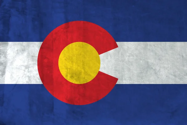 Гранж-флаг Колорадо — стоковое фото