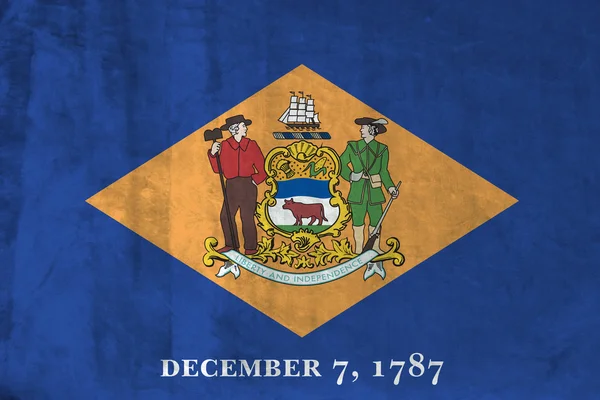 Гранж-флаг Делавэра — стоковое фото