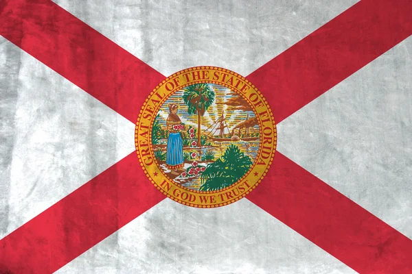 佛罗里达州的 grunge 旗子 — 图库照片
