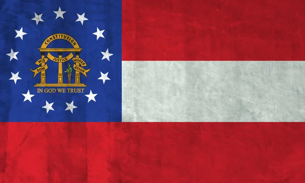 Гранж-флаг Джорджии — стоковое фото