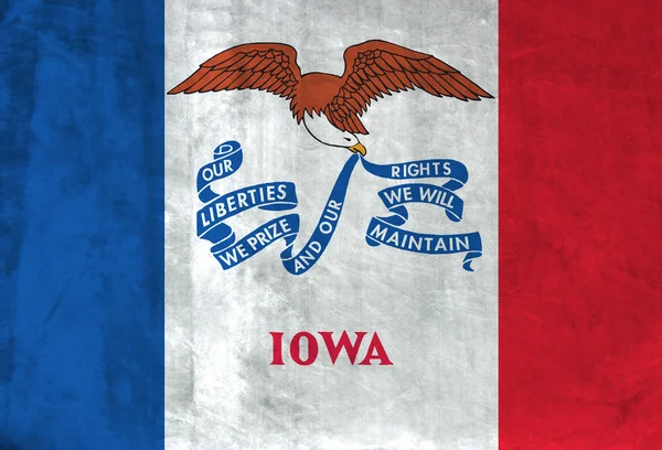 Bandiera Grunge dell'Iowa — Foto Stock