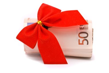 rulo Euro para ve kırmızı yay