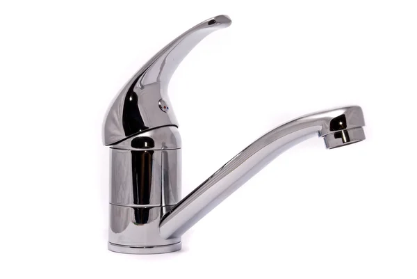 Modern mixer tap isolated on a white — Stock Photo, Image