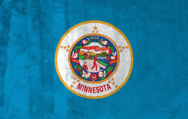 明尼苏达州的 grunge 旗子 — 图库照片