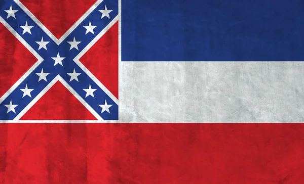 Mississippi Grunge bayrağı — Stok fotoğraf