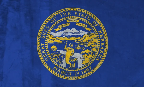 Nebraska Grunge bayrağı — Stok fotoğraf