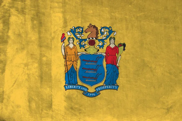 Гранж-флаг Нью-Джерси — стоковое фото