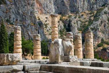 The temple of Apollo in Delphi. Greece clipart