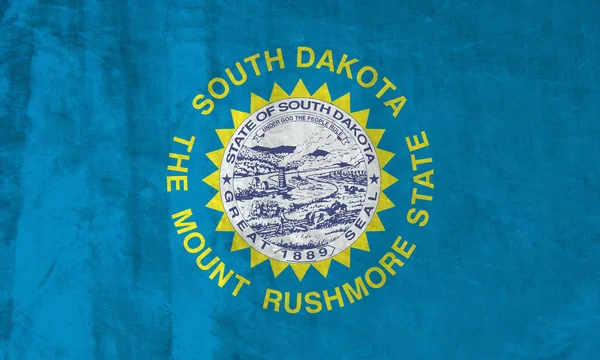 Grunge vlag van Zuid-dakota — Stockfoto
