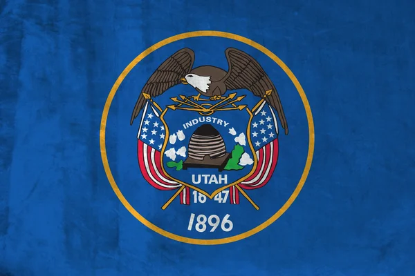Grunge Bandeira de Utah — Fotografia de Stock