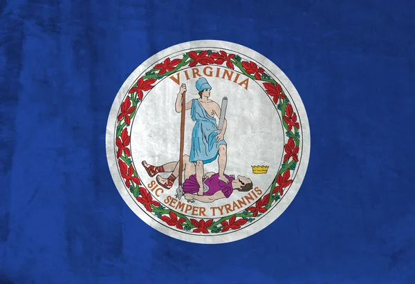 Grunge Bandeira da Virgínia — Fotografia de Stock