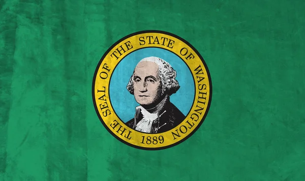 Grunge Bandeira de Washington — Fotografia de Stock