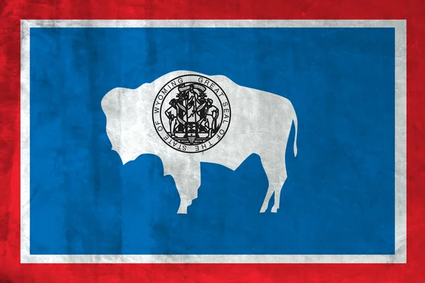 Bandiera Grunge del Wyoming — Foto Stock