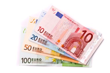 Euro banknotes clipart