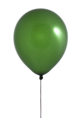 Green balloon on white background clipart