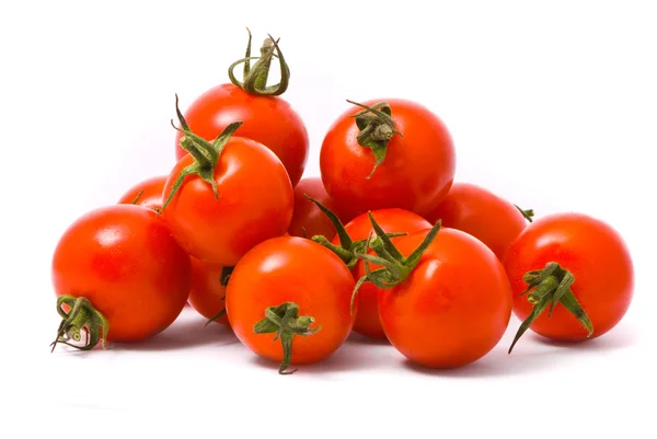 Tomates cereja em estúdio branco . — Fotografia de Stock