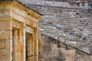 View of the Greek ancient theater clipart