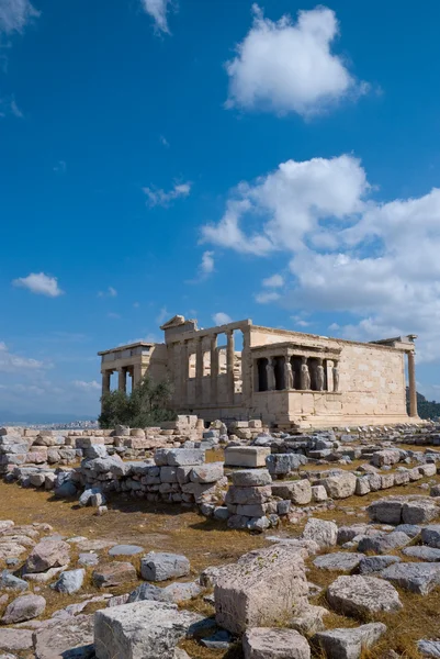 Erecthion tempel op de Akropolis, Athene — Stockfoto