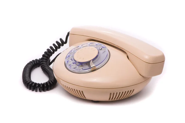Παλιό τηλέφωνο που απομονώνονται σε λευκό φόντο — Φωτογραφία Αρχείου