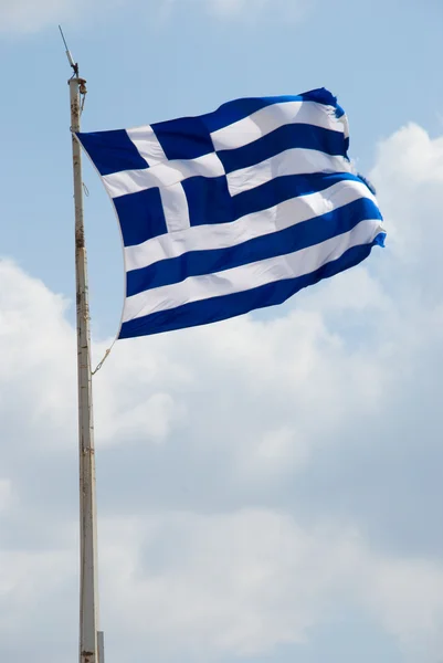 Fahnenschwenken in Griechenland — Stockfoto