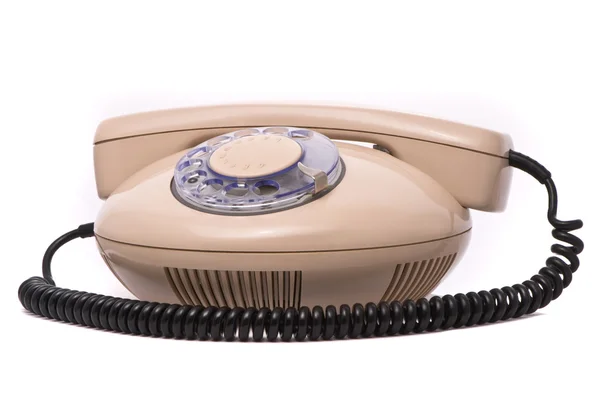 Telefone antigo isolado no fundo branco — Fotografia de Stock