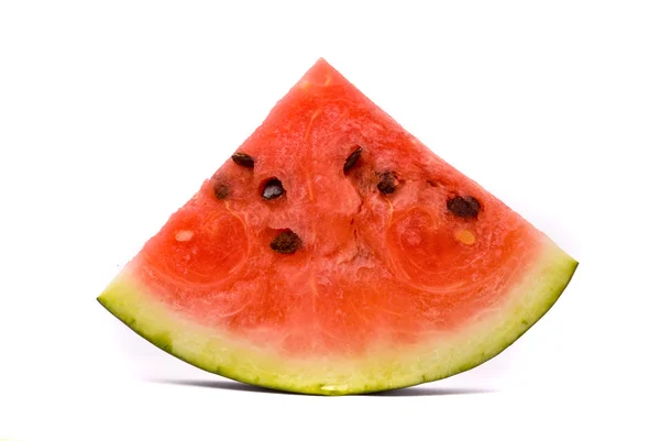 Segment van water-meloen op een wit — Stockfoto