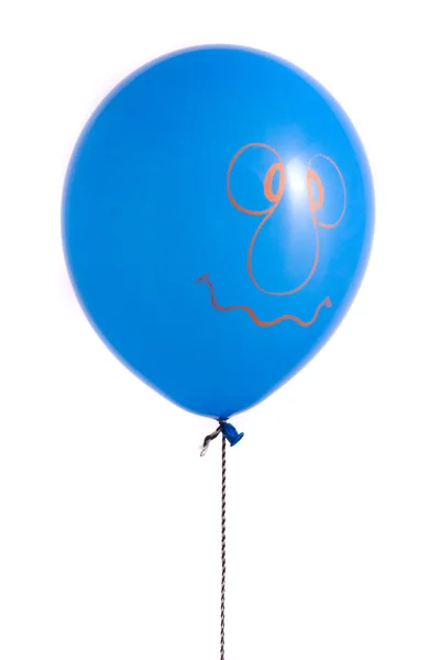 蓝色气球带微笑 — 图库照片